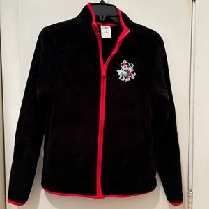Disney: Mickey & Minnie Long Sleeve Fleece Jacket, Color: Black & Red, Size: XS